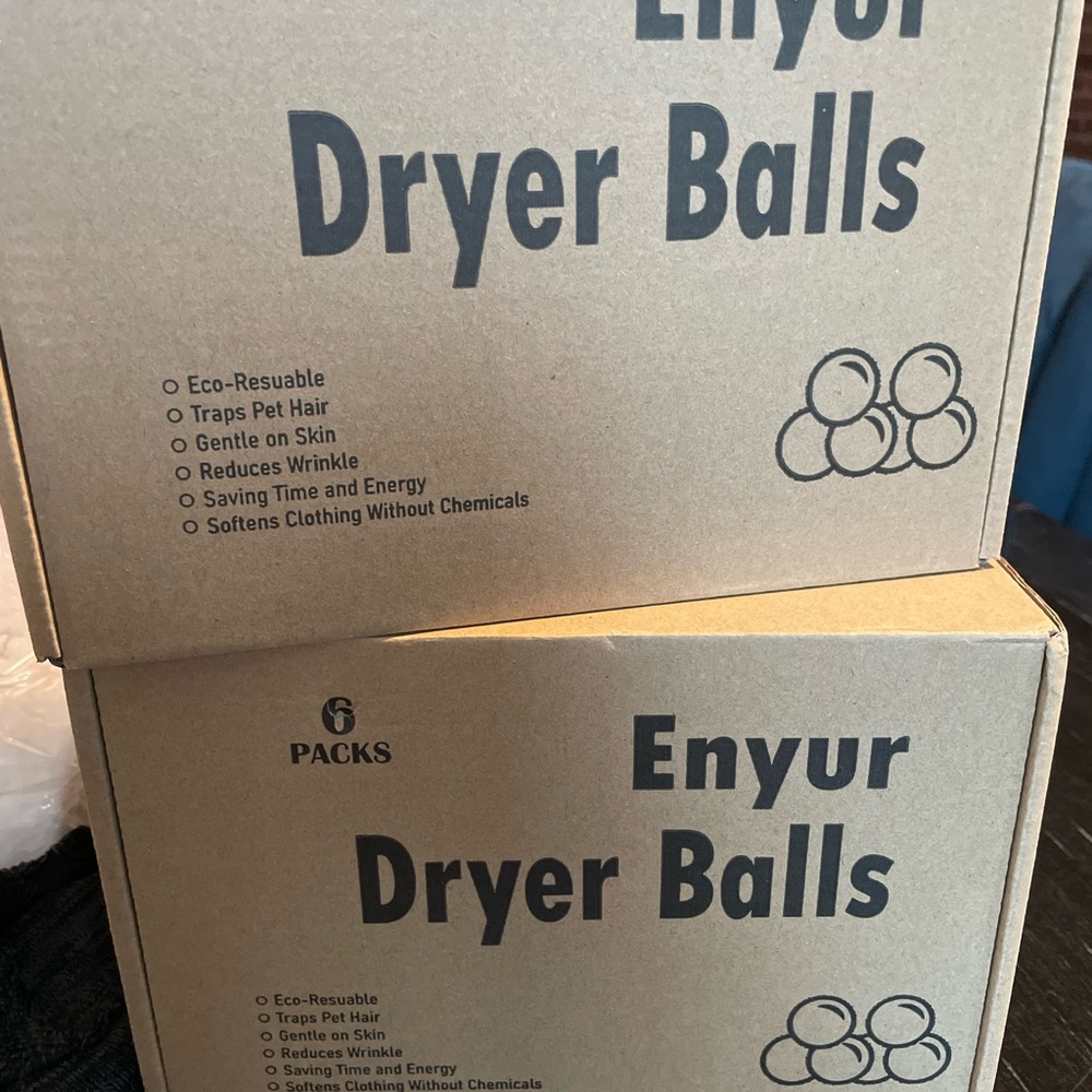 Enyur Wool Dryer Balls Reusable, Reduces Clothing Wrinkles and Saves Drying